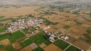 Aerial view of Kala Shah Kaku Village of Punjab Pakistan photo