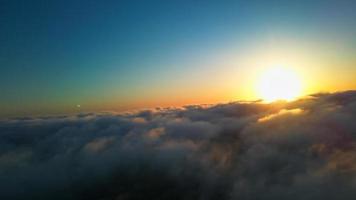 Dramatic Sky and Moving Clouds over Luton Town of England. British City photo