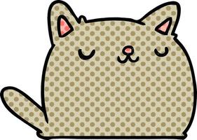 cartoon of cute kawaii cat vector