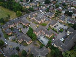 High angle and Aerial Footage of Local Free Access Public Park at Luton England UK photo