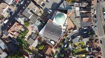 An Aerial High Angle View of Luton town of England over a Residential Area of Asian Pakistani and Kashmiri People Community. photo