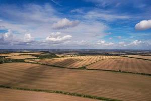 Aerial footage and high angle view of British Countryside, drone's footage photo