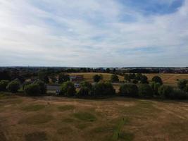 Aerial footage and high angle view of British Countryside and Nature Reserve Area at Luton Town of England UK photo