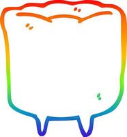 rainbow gradient line drawing cartoon tooth vector