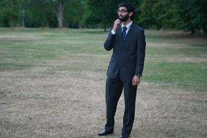 Asian Male Posing at Local Public Park of Luton England UK photo
