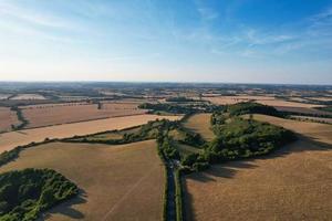 Beautiful Aerial View of British Countryside at Sharpenhoe Clappers England photo