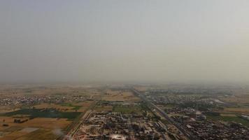 Aerial view of Kala Shah Kaku Village of Punjab Pakistan photo