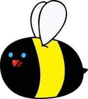 quirky comic book style cartoon bumblebee vector
