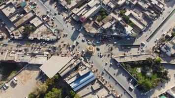 vista aérea de ángulo alto de la ciudad de sheikhupura de punjab pakistán, imágenes de drones. sheikhupura también conocida como qila sheikhupura, es una ciudad en la provincia pakistaní de punjab. foto