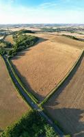 Beautiful Aerial View of British Countryside at Sharpenhoe Clappers England photo