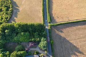 Beautiful Aerial View of British Countryside at Sharpenhoe Clappers England photo