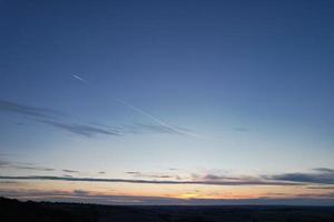 Aerial footage and high angle view of British Countryside, drone's footage photo