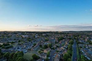 Aerial footage by drone high angle view of London Luton City of England Great Britain photo