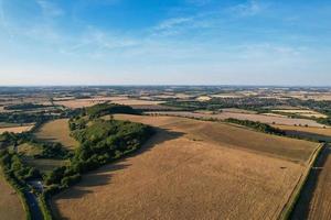 Beautiful Aerial View of British Countryside at Sharpenhoe Clappers England photo