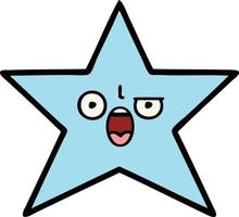 cute cartoon star fish vector