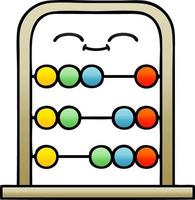 gradient shaded cartoon abacus vector