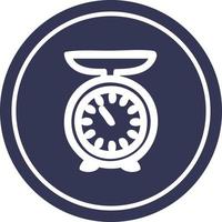 weighing scales circular icon vector