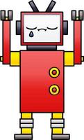 gradient shaded cartoon robot vector