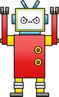 gradient shaded cartoon robot vector