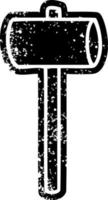 grunge icon drawing of a mallet vector