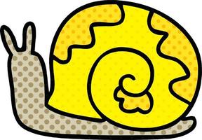 quirky comic book style cartoon snail vector