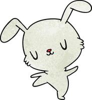 textured cartoon kawaii cute furry bunny vector