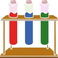 cartoon doodle of a science test tube vector