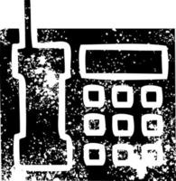 distressed symbol telephone vector