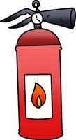 quirky gradient shaded cartoon fire extinguisher vector