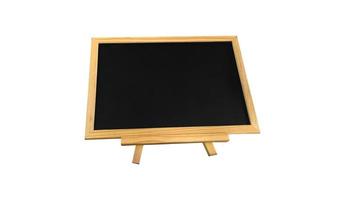 Isolated small black chalkboard for writing menu and price at coffee shop with clipping paths. photo