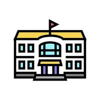 club building golf color icon vector illustration