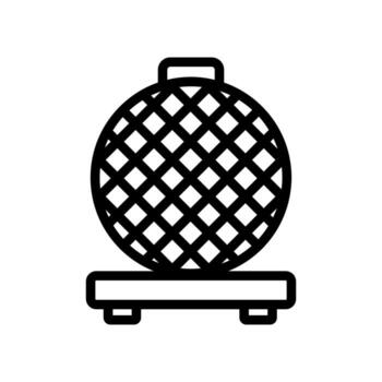 waffle iron icon vector outline illustration