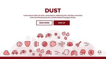 Dust And Polluted Air Landing Header Vector