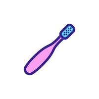 mechanical toothbrush top view icon vector outline illustration