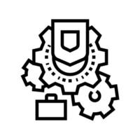 work safety line icon vector illustration