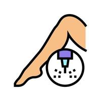 leg hair laser removal color icon vector illustration