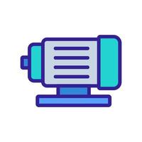 electric motor icon vector outline illustration