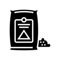 cement bag glyph icon vector illustration