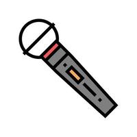 microphone electronic device for singing song color icon vector illustration