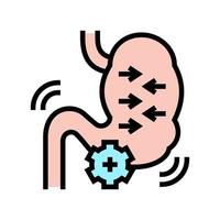 narrowing of stomach bariatric color icon vector illustration