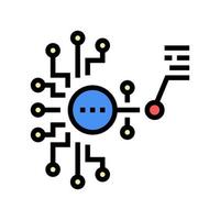 artificial model neural network color icon vector illustration