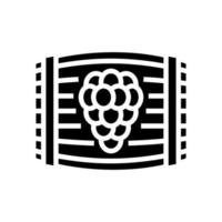 barril de vino glifo icono vector ilustración