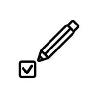 Pencil choice icon vector. Isolated contour symbol illustration vector