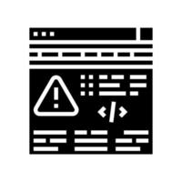 fixing program errors glyph icon vector illustration