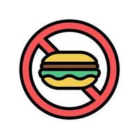 alimentos nutrición adicción color icono vector ilustración