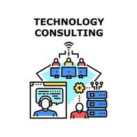 Technology consulting icon vector illustration