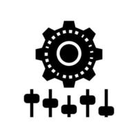 setting gear glyph icon vector illustration