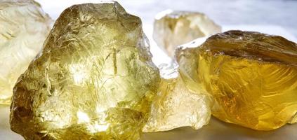 Several citrine samples. The texture of natural stone. photo