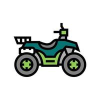 hunting atv color icon vector illustration