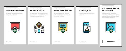 User Generated Content Onboarding Icons Set Vector